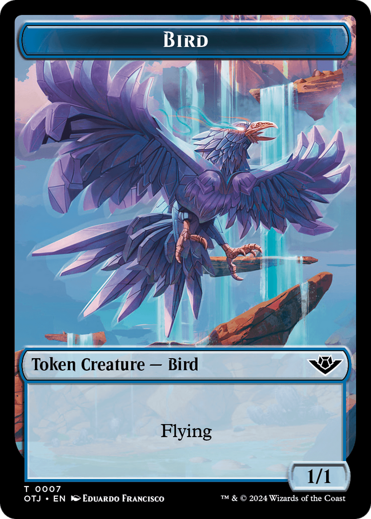 Mercenary // Bird Double-Sided Token [Outlaws of Thunder Junction Tokens] | Game Master's Emporium (The New GME)