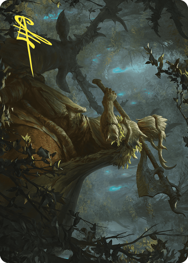 Verdant Outrider Art Card (Gold-Stamped Signature) [Wilds of Eldraine Art Series] | Game Master's Emporium (The New GME)