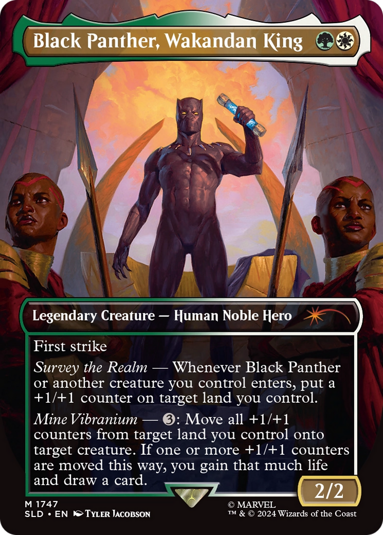 Black Panther, Wakandan King (Rainbow Foil) [Secret Lair Drop Series] | Game Master's Emporium (The New GME)