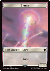 Spirit // Squid Double-Sided Token (Surge Foil) [FINAL FANTASY Commander Tokens] | Game Master's Emporium (The New GME)