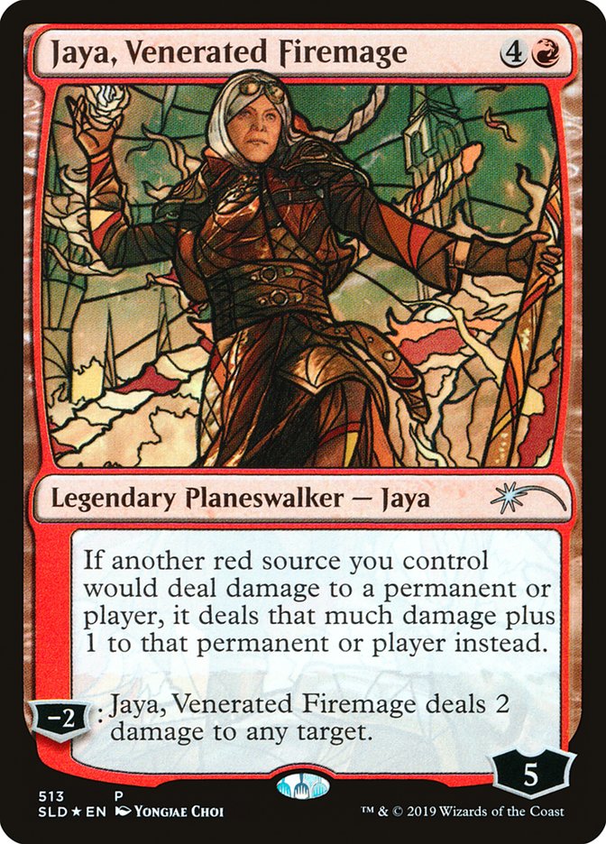 Jaya, Venerated Firemage (Stained Glass) [Secret Lair Drop Promos] | Game Master's Emporium (The New GME)
