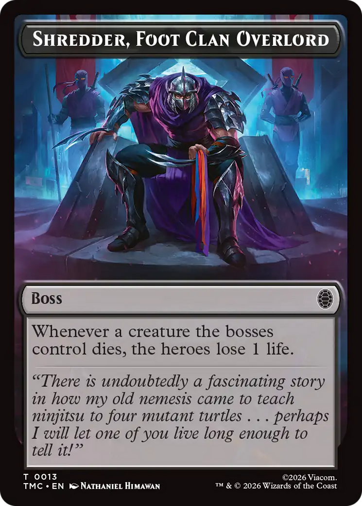 Shredder, Foot Clan Overlord [Teenage Mutant Ninja Turtles Commander Tokens] | Game Master's Emporium (The New GME)