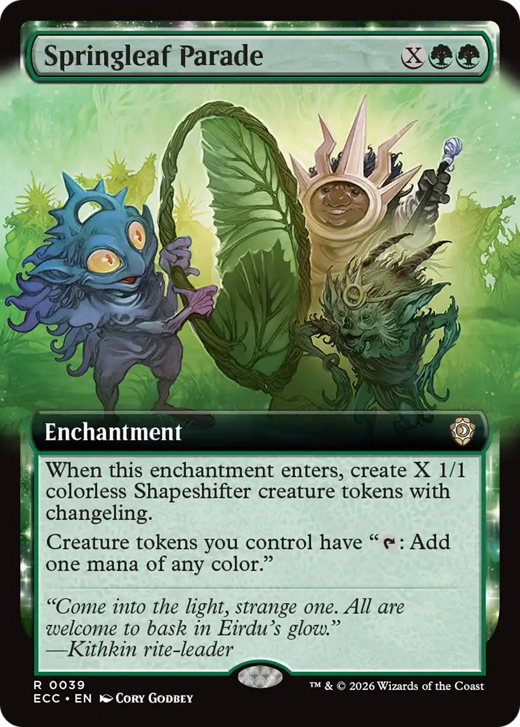 Springleaf Parade (Extended Art) [Lorwyn Eclipsed Commander] | Game Master's Emporium (The New GME)