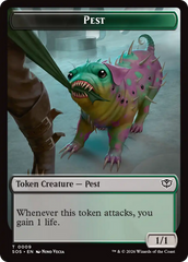 Fractal (0005) // Pest (0009) Double-Sided Token [Secrets of Strixhaven Tokens] | Game Master's Emporium (The New GME)