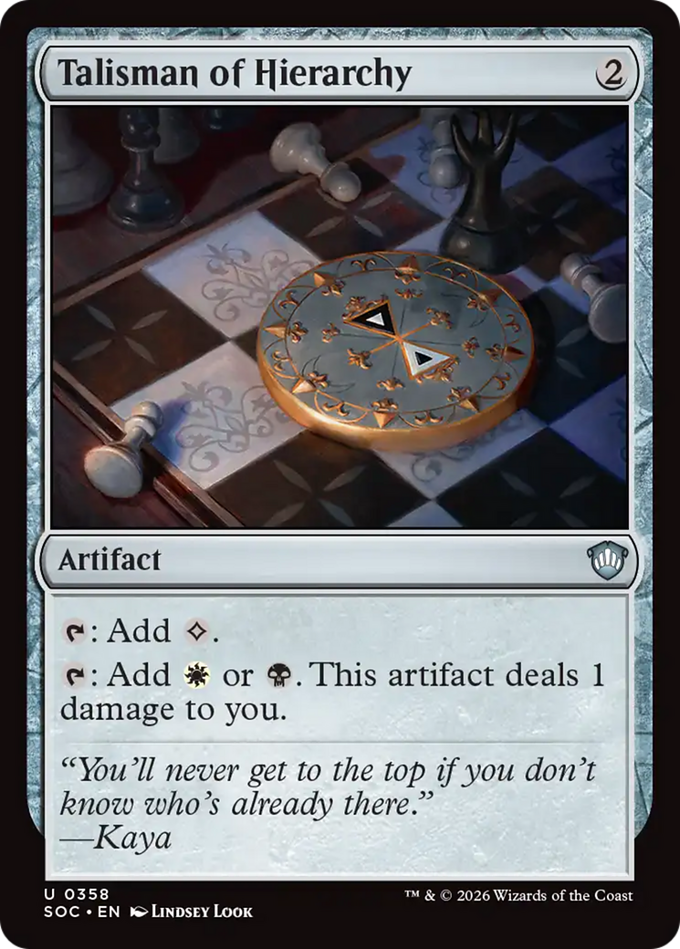 Talisman of Hierarchy [Secrets of Strixhaven Commander] | Game Master's Emporium (The New GME)