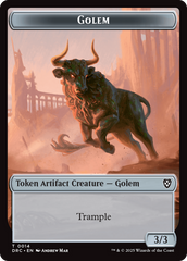 Golem (0014) // Golem (0015) Double-Sided Token [Aetherdrift Commander Tokens] | Game Master's Emporium (The New GME)