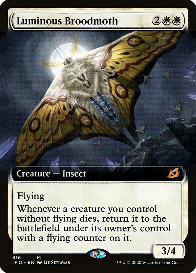 Luminous Broodmoth (Extended Art) (316) [Ikoria: Lair of Behemoths] | Game Master's Emporium (The New GME)