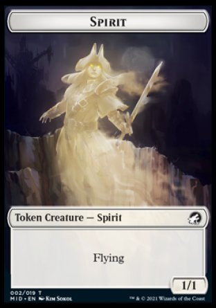 Spirit // Beast (008) Double-Sided Token [Innistrad: Midnight Hunt Tokens] | Game Master's Emporium (The New GME)