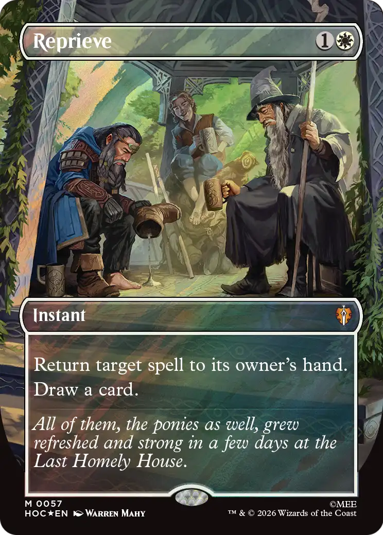 Reprieve (Borderless) (Surge Foil) [The Hobbit: Eternal-Legal] | Game Master's Emporium (The New GME)