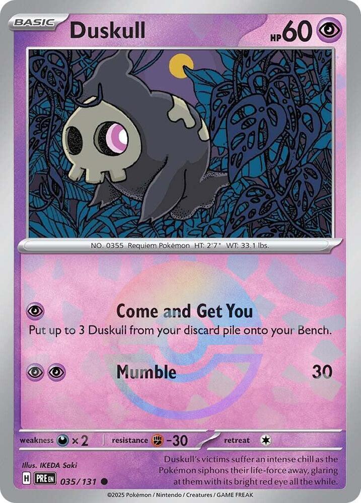 Duskull (035/131) (Poke Ball Pattern) [Scarlet & Violet: Prismatic Evolutions] | Game Master's Emporium (The New GME)