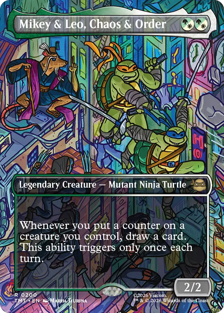 Mikey & Leo, Chaos & Order (Borderless) [Teenage Mutant Ninja Turtles] | Game Master's Emporium (The New GME)