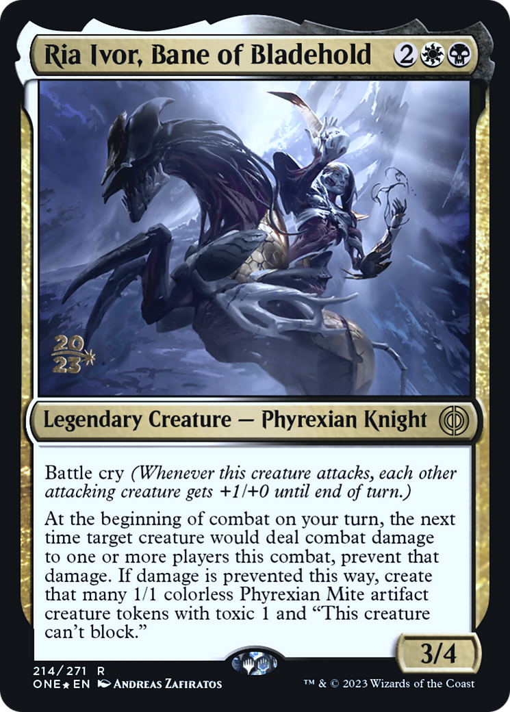 Ria Ivor, Bane of Bladehold [Phyrexia: All Will Be One Prerelease Promos] | Game Master's Emporium (The New GME)