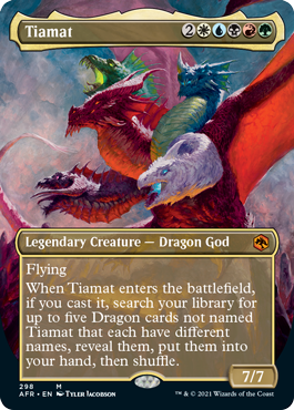 Tiamat (Borderless Alternate Art) [Dungeons & Dragons: Adventures in the Forgotten Realms] | Game Master's Emporium (The New GME)
