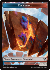 Elemental (0021) // Phyrexian Myr Double-Sided Token [Secrets of Strixhaven Commander Tokens] | Game Master's Emporium (The New GME)