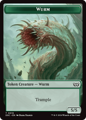 Wurm (0019) // Insect (0010) Double-Sided Token [Duskmourn: House of Horror Commander Tokens] | Game Master's Emporium (The New GME)
