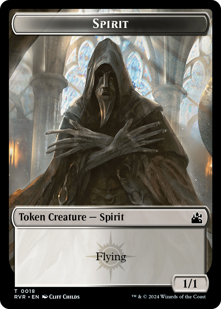 Spirit (0018) // Angel (0002) Double-Sided Token [Ravnica Remastered Tokens] | Game Master's Emporium (The New GME)
