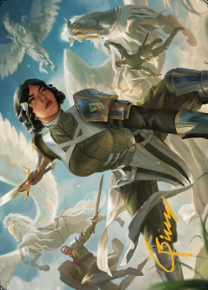 Resolute Reinforcements Art (Gold-Stamped Signature) [Dominaria United Art Series] | Game Master's Emporium (The New GME)