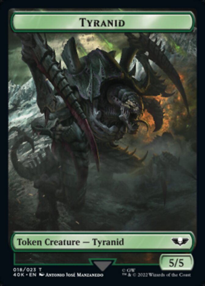 Tyranid (017) // Tyranid (018) Double-Sided Token (Surge Foil) [Warhammer 40,000 Tokens] | Game Master's Emporium (The New GME)