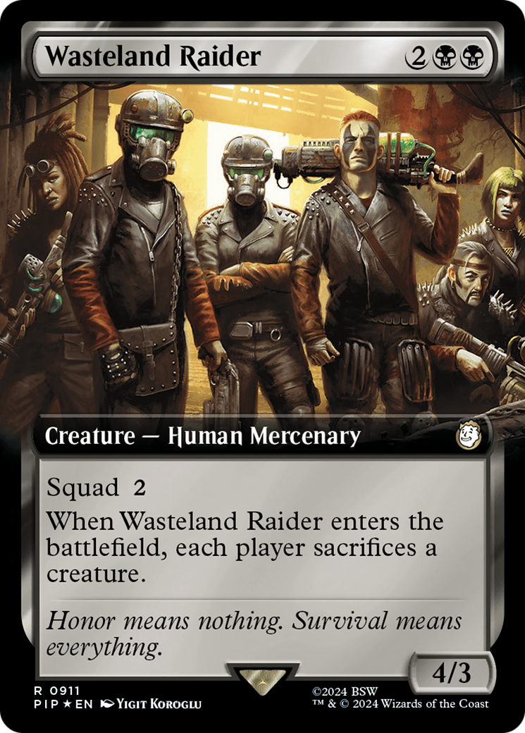 Wasteland Raider (Extended Art) (Surge Foil) [Fallout] | Game Master's Emporium (The New GME)