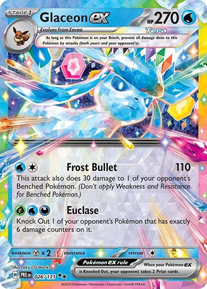 Glaceon ex (026/131) [Scarlet & Violet: Prismatic Evolutions] | Game Master's Emporium (The New GME)