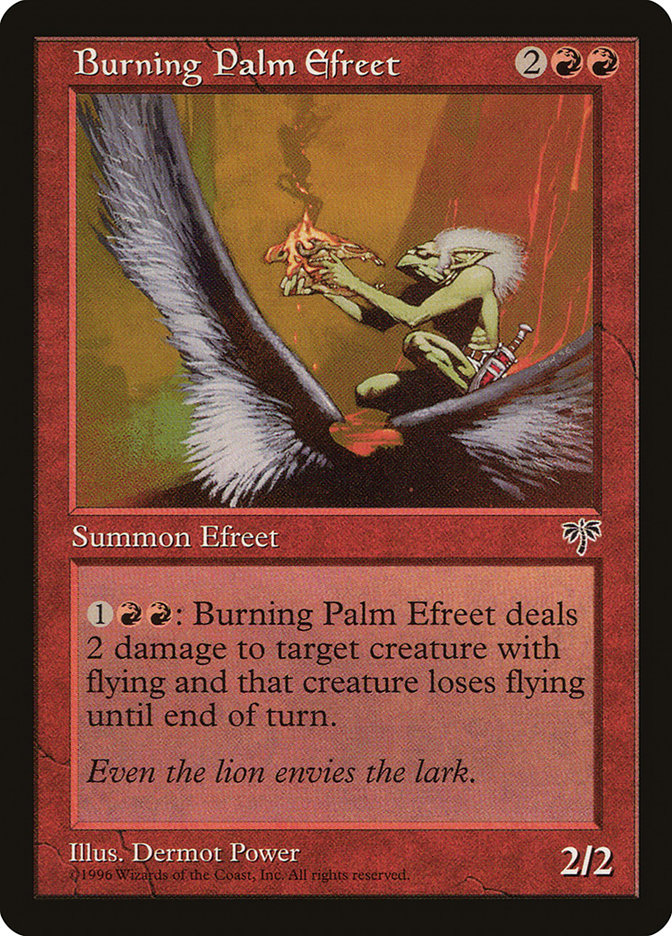 Burning Palm Efreet [Mirage] | Game Master's Emporium (The New GME)