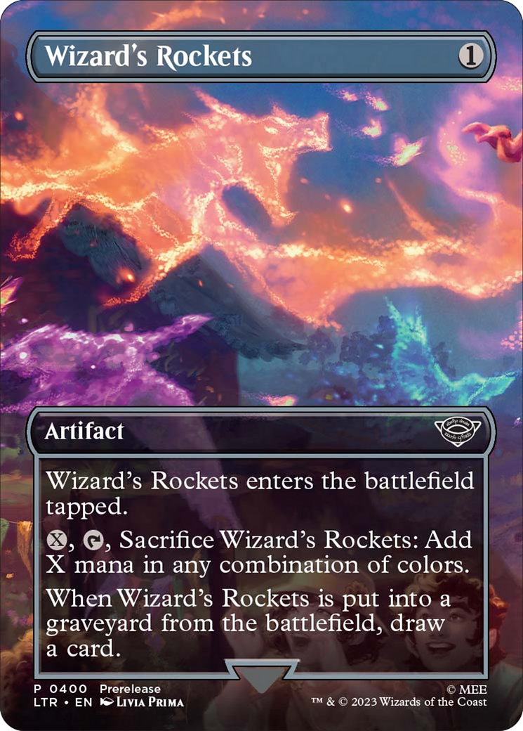 Wizard's Rockets (Borderless Alternate Art) [The Lord of the Rings: Tales of Middle-Earth] | Game Master's Emporium (The New GME)