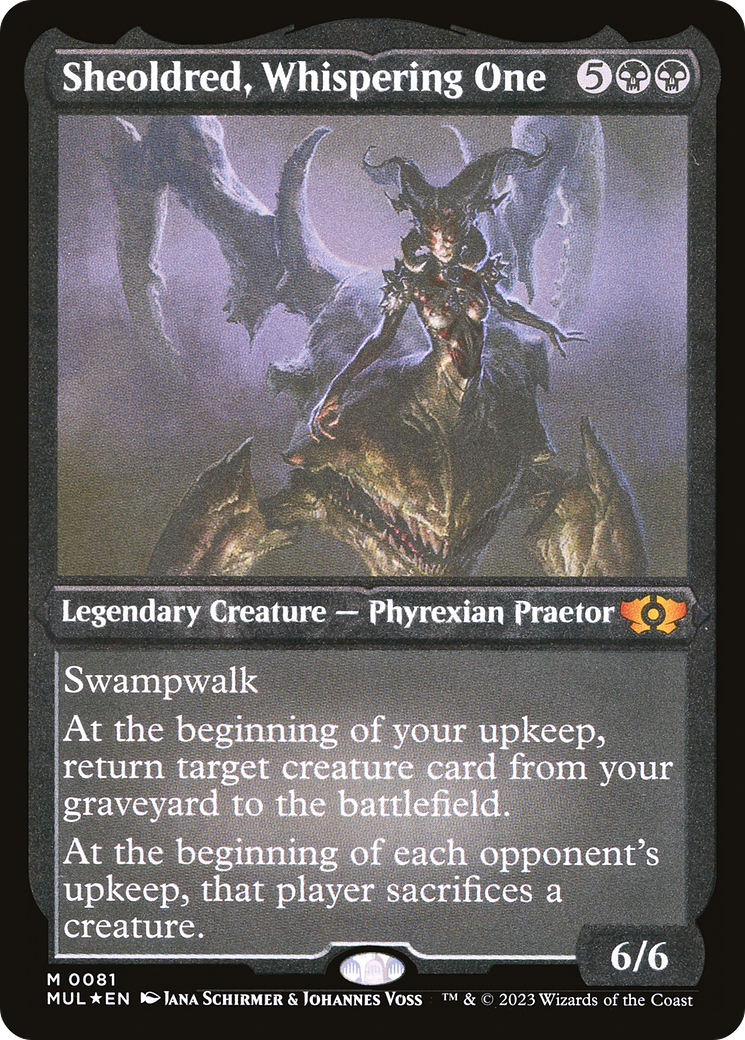 Sheoldred, Whispering One (Foil Etched) [Multiverse Legends] | Game Master's Emporium (The New GME)