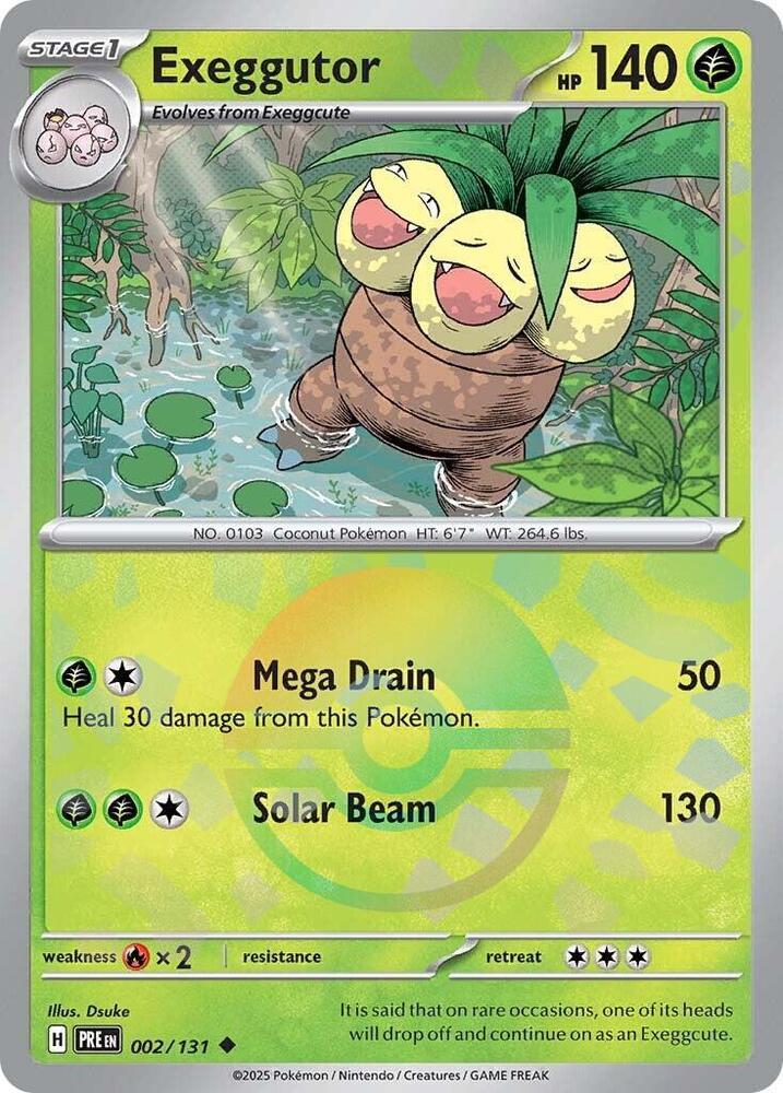 Exeggutor (002/131) (Poke Ball Pattern) [Scarlet & Violet: Prismatic Evolutions] | Game Master's Emporium (The New GME)