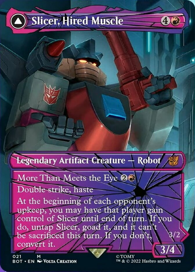 Slicer, Hired Muscle // Slicer, High-Speed Antagonist (Shattered Glass) [Transformers] | Game Master's Emporium (The New GME)
