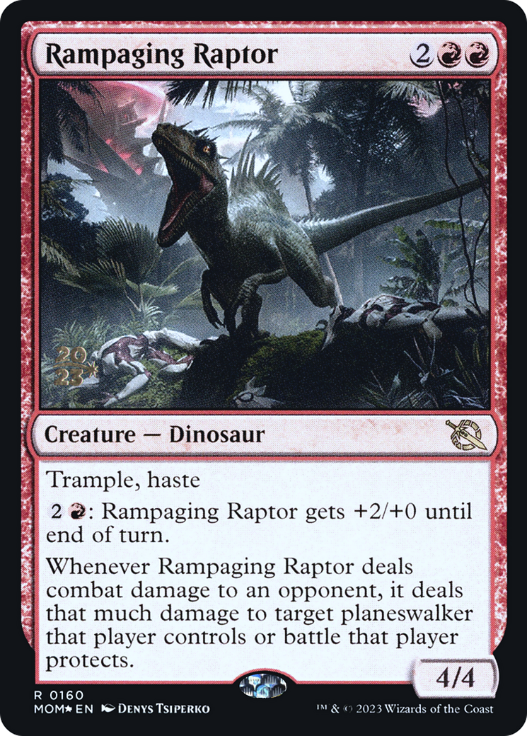 Rampaging Raptor [March of the Machine Prerelease Promos] | Game Master's Emporium (The New GME)