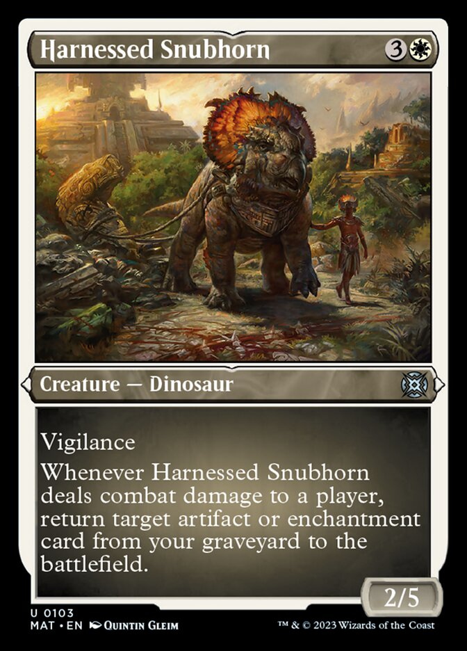 Harnessed Snubhorn (Foil Etched) [March of the Machine: The Aftermath] | Game Master's Emporium (The New GME)
