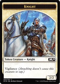 Knight // Zombie Double-Sided Token (Game Night) [Core Set 2019 Tokens] | Game Master's Emporium (The New GME)