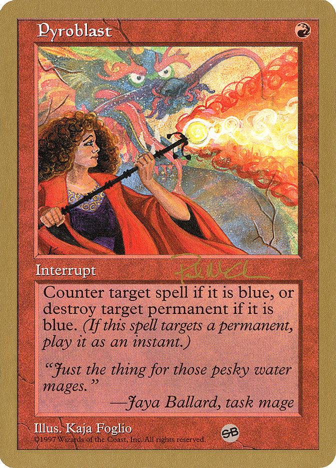 Pyroblast (Paul McCabe) (SB) [World Championship Decks 1997] | Game Master's Emporium (The New GME)