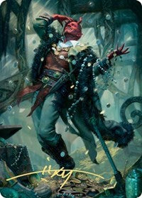 Tibalt, Cosmic Impostor Art Card (Gold-Stamped Signature) [Kaldheim Art Series] | Game Master's Emporium (The New GME)