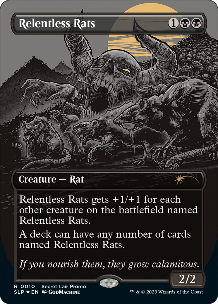 Relentless Rats (Borderless) [Secret Lair Showdown] | Game Master's Emporium (The New GME)
