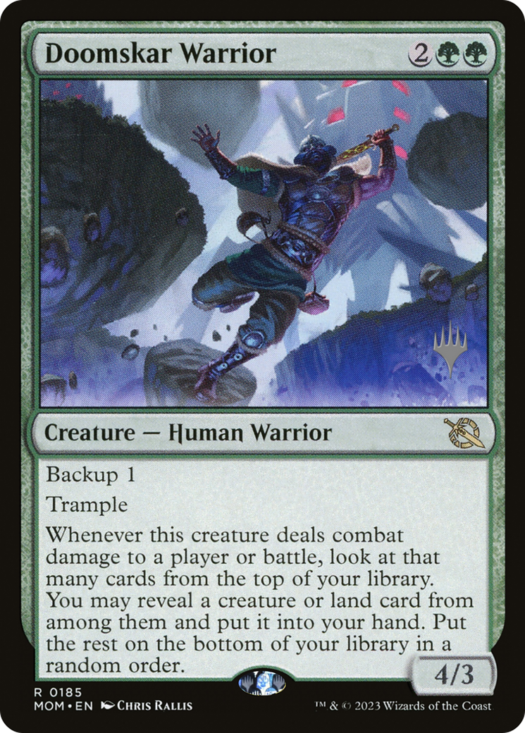 Doomskar Warrior (Promo Pack) [March of the Machine Promos] | Game Master's Emporium (The New GME)