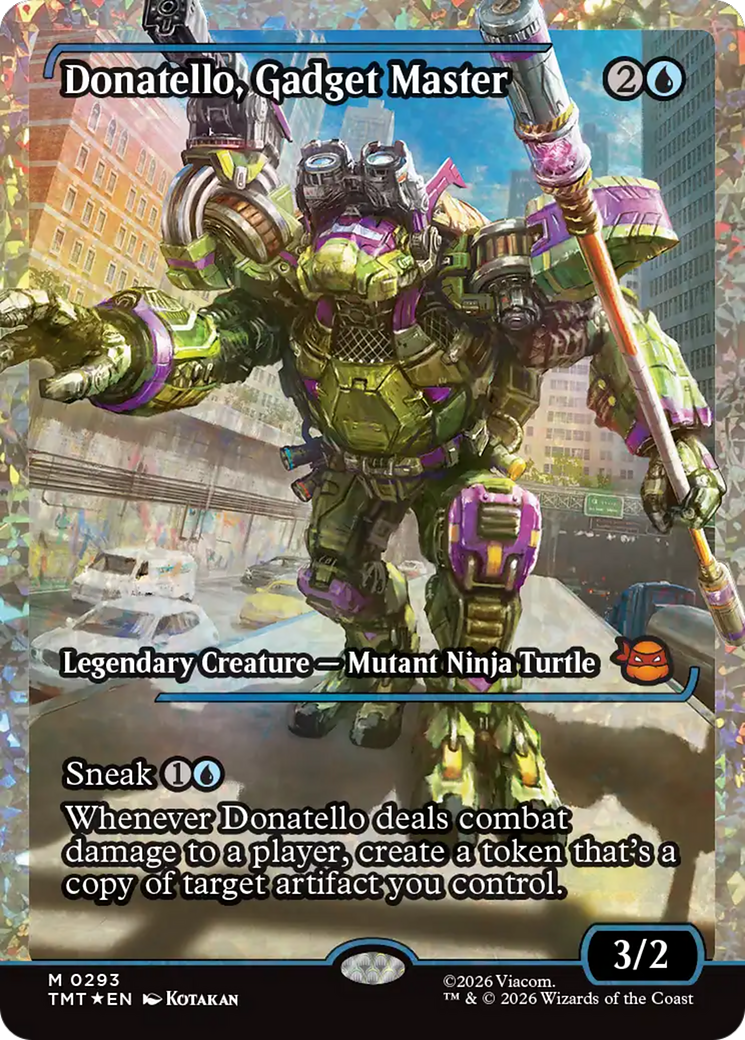 Donatello, Gadget Master (Showcase) (Fracture Foil) [Teenage Mutant Ninja Turtles] | Game Master's Emporium (The New GME)