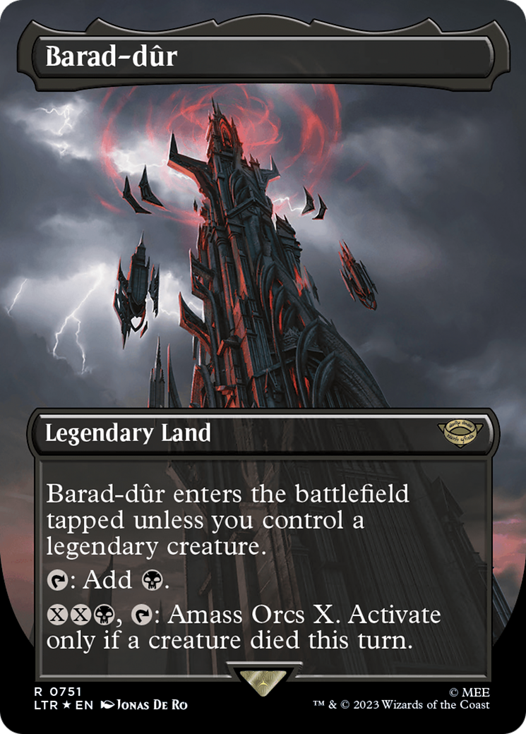 Barad-dur (0751) (Borderless) (Surge Foil) [The Lord of the Rings: Tales of Middle-Earth] | Game Master's Emporium (The New GME)