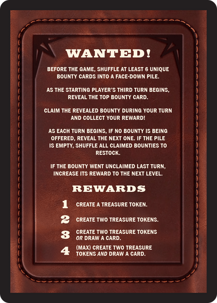 Bounty: Eriana, Wrecking Ball // Bounty Rules Double-Sided Token [Outlaws of Thunder Junction Commander Tokens] | Game Master's Emporium (The New GME)