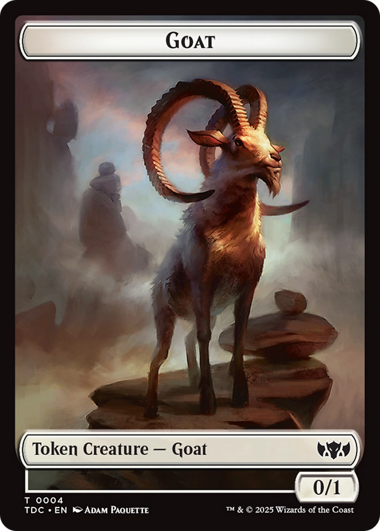 Plant // Goat Double-Sided Token [Tarkir: Dragonstorm Commander Tokens] | Game Master's Emporium (The New GME)