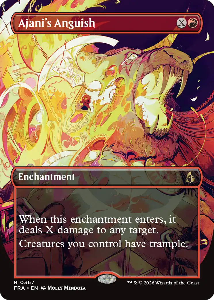 Ajani's Anguish (Borderless) [Reality Fracture] | Game Master's Emporium (The New GME)