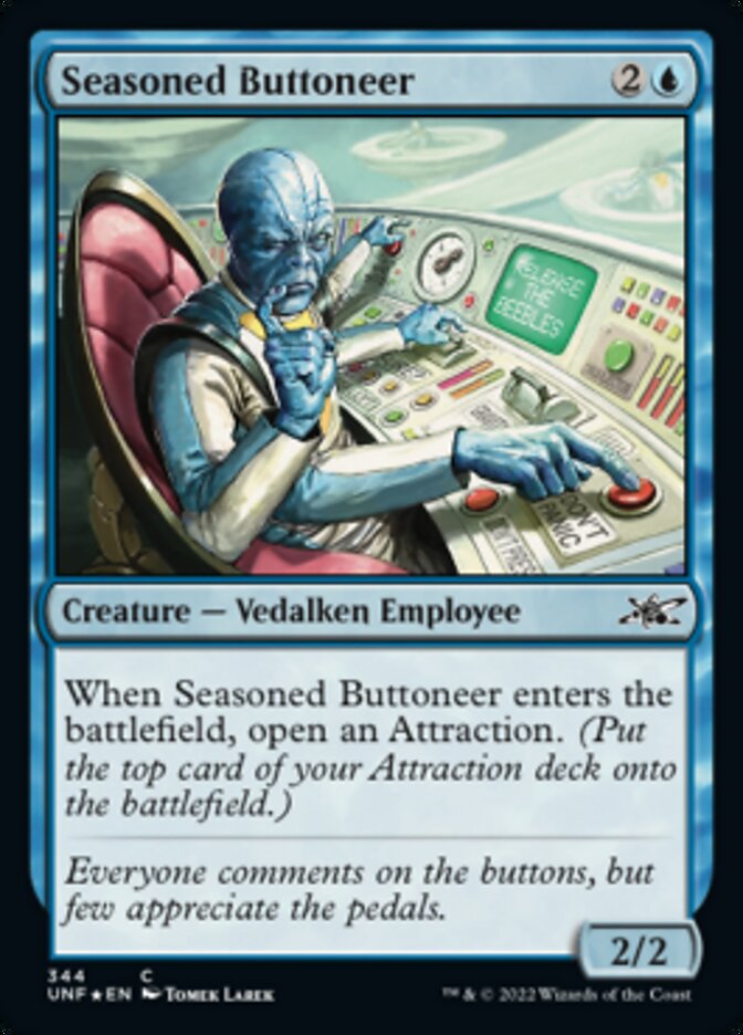 Seasoned Buttoneer (Galaxy Foil) [Unfinity] | Game Master's Emporium (The New GME)