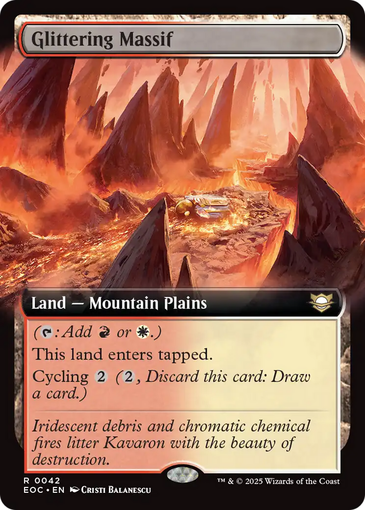 Glittering Massif (Extended Art) [Edge of Eternities Commander] | Game Master's Emporium (The New GME)