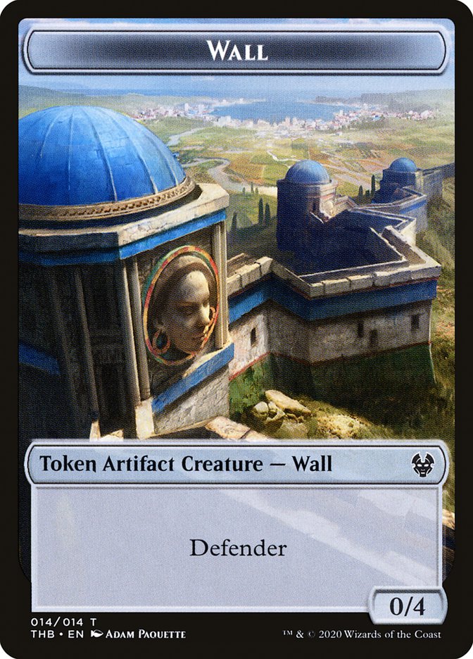 Human Soldier // Wall Double-Sided Token [Theros Beyond Death Tokens] | Game Master's Emporium (The New GME)