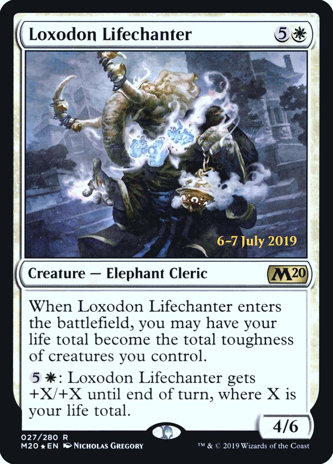 Loxodon Lifechanter [Core Set 2020 Prerelease Promos] | Game Master's Emporium (The New GME)