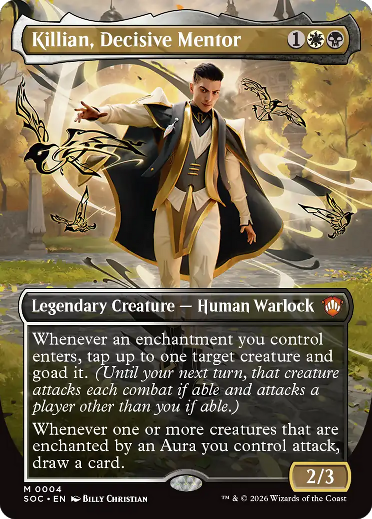 Killian, Decisive Mentor (Borderless) [Secrets of Strixhaven Commander] | Game Master's Emporium (The New GME)