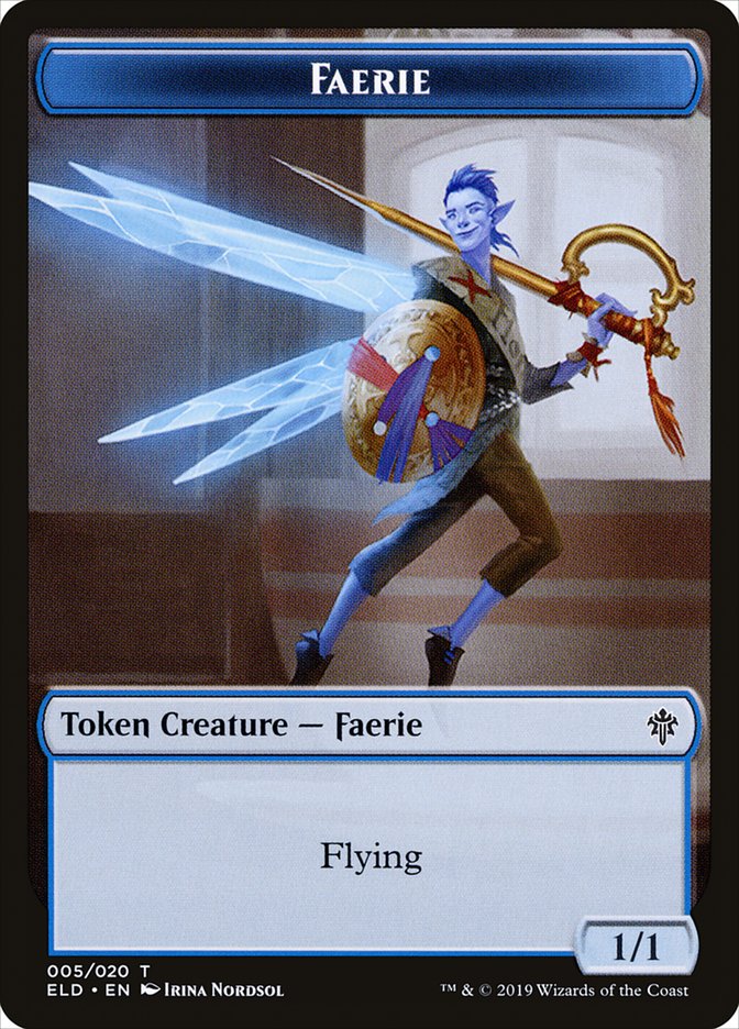 Faerie Token [Throne of Eldraine Tokens] | Game Master's Emporium (The New GME)