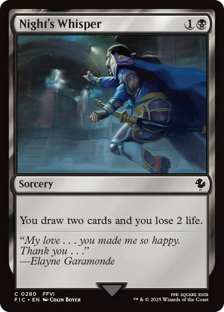 Night's Whisper [FINAL FANTASY Commander] | Game Master's Emporium (The New GME)