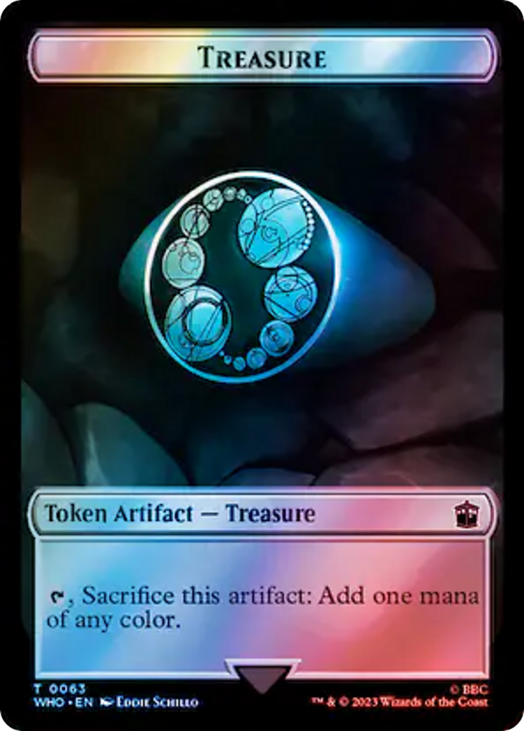 Human Noble // Treasure (0063) Double-Sided Token (Surge Foil) [Doctor Who Tokens] | Game Master's Emporium (The New GME)