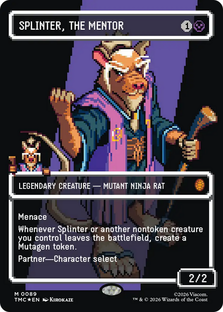 Splinter, the Mentor (0089) (Borderless) (Surge Foil) [Teenage Mutant Ninja Turtles Commander] | Game Master's Emporium (The New GME)
